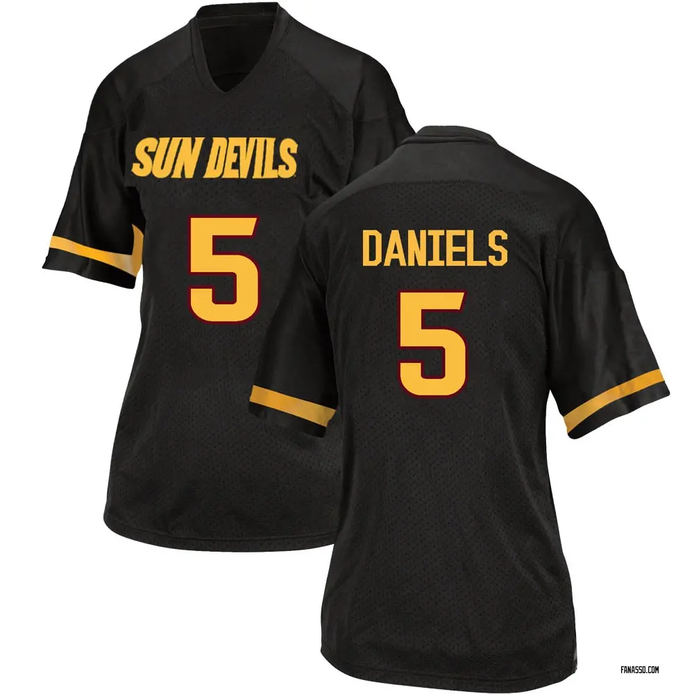 Women's Replica Jayden Daniels Arizona State Sun Devils Football College Jersey - Black