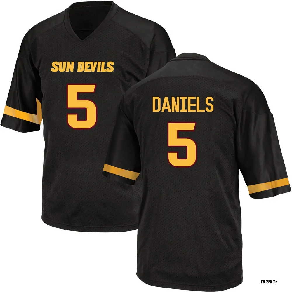 Youth Replica Jayden Daniels Arizona State Sun Devils Football College Jersey - Black